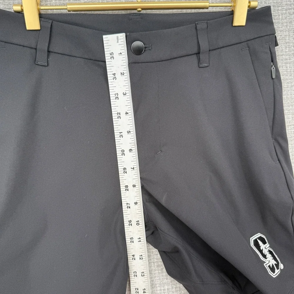Lululemon Commission Golf Shorts Men 28 Black Stanford Logo